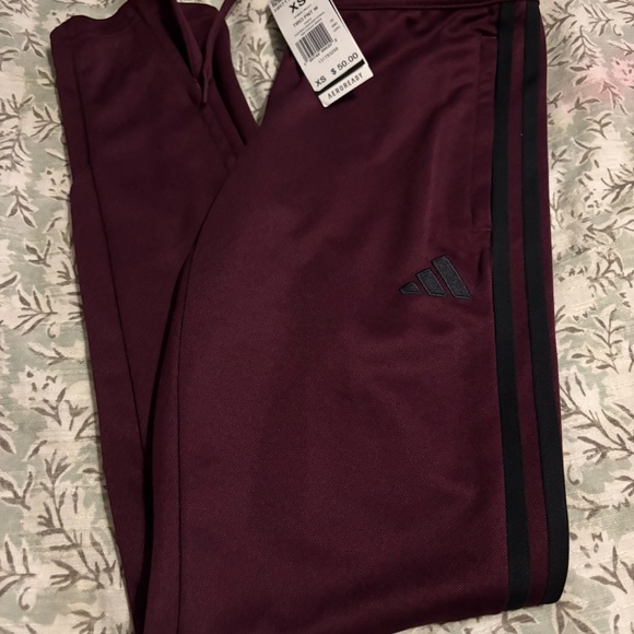 Adidas Red and Black Sweatpants for Casual Comfort - Picture 1 of 3